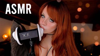 ASMR ♥ CUTE ROOMMATE COMFORTS YOU ♥ EAR LICKING / EAR EATING 3DIO