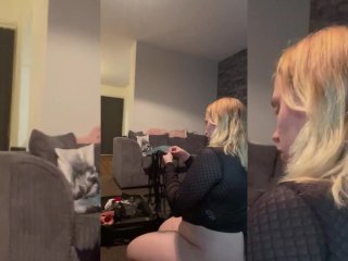 Naughty TEEN plays with Her toys