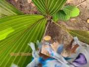 Preview 2 of Piss on small Palm Tree (I made a Tropical Golden Shower)