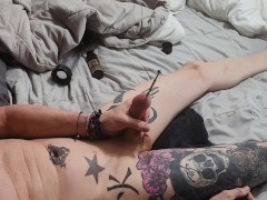 Mikel Donovon sounds his dick and loves ❤️ it!