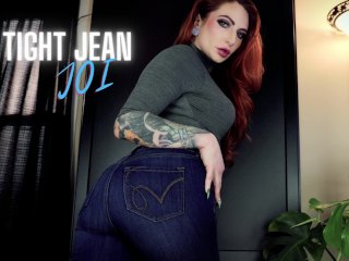 tattooed women, jeans, pov, tight jeans