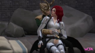 Vedova Nera che fa sesso con Loki - Animazione parodia