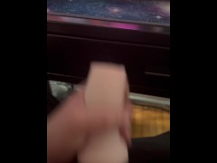 Fucking a toy, praise kink