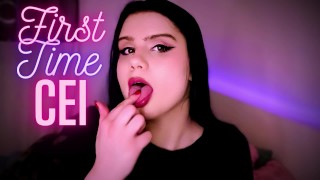 First Time CEI Femdom Cum Eating Instructions JOI Face & Eye Fetish Oral Fixation Goddess