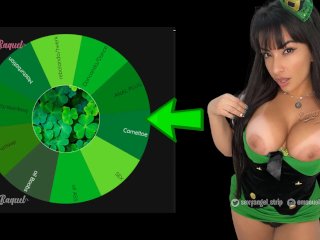 Wheel of Sex Jerk Off Game Sexy Girl Celebrating the St Patrick's Day_Cosplay Twerking_and Teasing