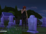 Preview 5 of She goes to the cemetery for one last fuck with her boyfriend