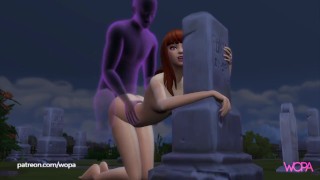 Ella va al cementerio para una última follada con su novio