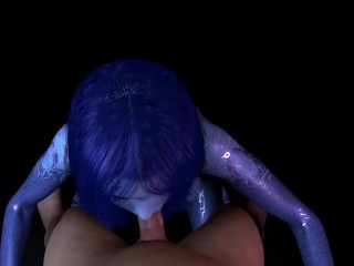 Cortana gives Blowjob in POV | Halo 3D Porn Parody