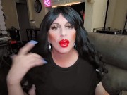Preview 1 of sugar baby lipstick smoking fetish crossdresser crossdressing virgin makeup