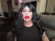 Preview 5 of sugar baby lipstick smoking fetish crossdresser crossdressing virgin makeup
