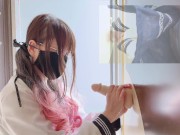 Preview 4 of 【個人撮影】壁にディルドをくっつけてバックで突かれる妄想をしながらオナニーする女学生💗日本人/素人/オナニー/マッサージ/japanese/amateur/massage