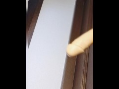 【オナニー大好き変態人妻】　ドアに極太ディルドを固定してバックオナニー　　ディルドで遊んでからの挿入　旦那の洋服大好き/着衣/ディルド/オナニー/生理後／ディルドいじり - Screenshot 16 of 16 - I Love Masturbation