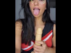 This is how i do a blowjob😜 Claudia Bavel spanish pornstar showing her blowjob and handjob skills