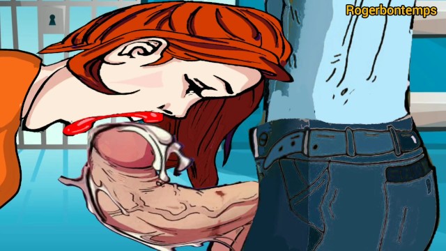 Cartoon Redhead - Redhead in Jail Blowjob Prison Guard Cartoon Porn - Pornhub.com
