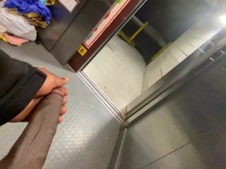 public cumshot, solo male, solo bbc, stuck in elevator