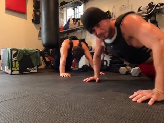 Pushups with my buddy