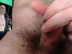 Jerking off a cock close-up