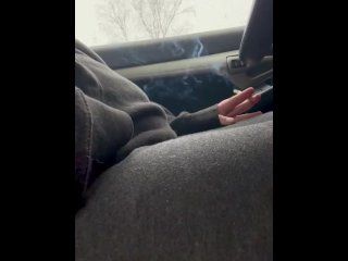 SNEAKING a Cigarette& Orgasm While It Snows