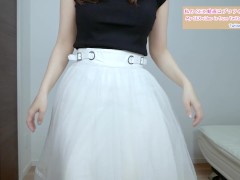 陰毛透け透け！お尻丸出しのパンツに生着替え♥