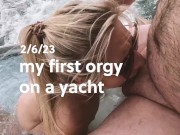 Preview 3 of Miami yacht blowjob orgy with my friends
