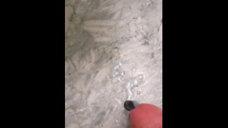 Cum on the bathroom counter