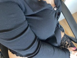 The boss will be shocked by my hot work outfit... I want my boss to fuck me and I dressed up like a