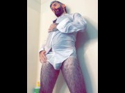 Preview 1 of Sensual personal request video for fan in shower with white underwear and shirt teaser
