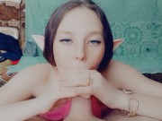 Preview 1 of Stepmom Elf gave me the most juicy blowjob and let me fuck myself in a hot pussy