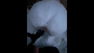 Snowgirl Desires My HOT Sperm In Her Icy Little Buttocks