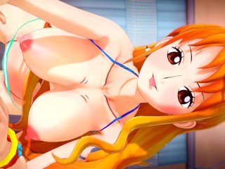 anime, big boobs, one piece, nami