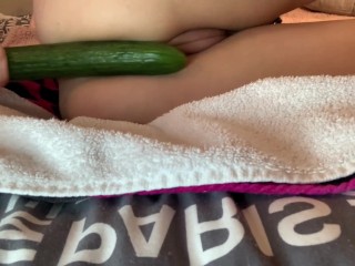 Very Hot Anal Video with a Cucumber 🥒