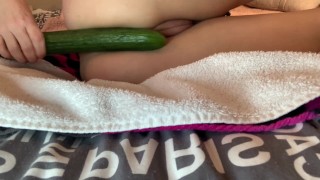 Very hot anal video with a cucumber 🥒