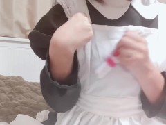 【メイド服コスプレ】乳首オナニーしちゃった♡【日本人/素人】 - Screenshot 7 of 16 - Maidcostume