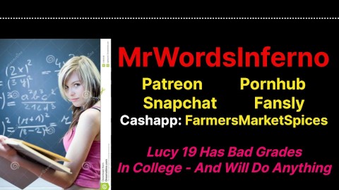 Lucy 19 College Bad Grades - Seduces Professor