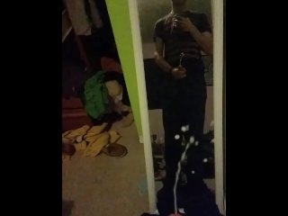 masturbate, mirror, solo male, masturbation