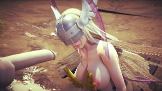 Angewomon Deepthroat Blowjob | Digimon Hentai Parody