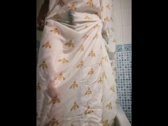 Trying to hide a desperate piss with the shower curtain - Screenshot 10 of 16 - Wet