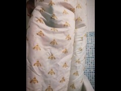 Trying to hide a desperate piss with the shower curtain - Screenshot 4 of 16 - Desperate Pee