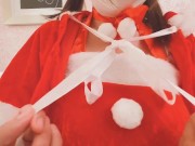 Preview 1 of [boobs ASMR] The present from Santa Claus was huge breasts ♡