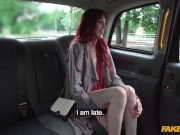 Preview 1 of Fake Taxi - slim French redhead in a hurry can barely fit a huge Italian cock inside her tight pussy
