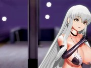 Preview 2 of Code Geass CC Undress Dancing Hentai Lupin Song Big Boobs MMD 3D White Hair Color Edit Smixix