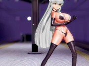 Preview 3 of Code Geass CC Undress Dancing Hentai Lupin Song Big Boobs MMD 3D White Hair Color Edit Smixix