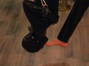 Preview 5 of Upside down slapped and fisted German Latexgirl