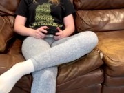 Preview 1 of Gaming at a Date's Leads to Soaked Leggings