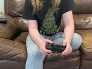 Preview 6 of Gaming at a Date's Leads to Soaked Leggings