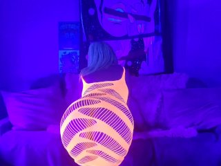 amateur milf, blacklight, fat ass, blonde