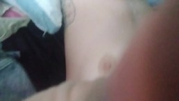 性感的女朋友狠狠地操了，精液覆盖了肚子