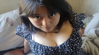 Tiny Girlfriend With Enormous Tits