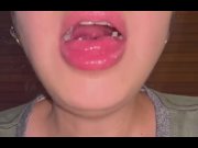 Preview 4 of Giantess Goddess Pierina eats pasta and drinks soda with burps. ASMR and mouth fetish