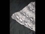 Preview 2 of I cum on wife's snake skin thigh high boots